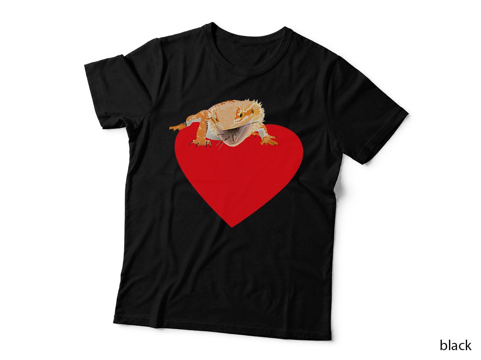 Valentine Bearded Dragon in Heart Pocket Bearded Dragon Gift T-Shirt