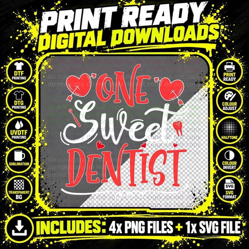Valentine Dentist Dental Dentistry Valentines Day T-Shirt Png SVG Digital Bundle