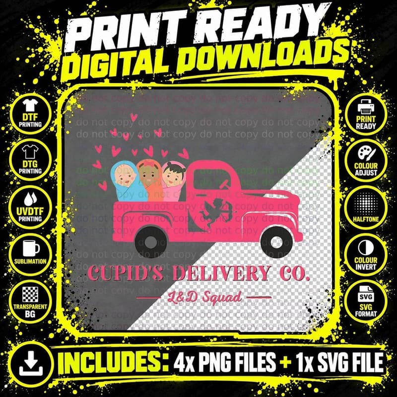 Valentine Labor and Delivery Nurse Squad Cupid's Png SVG Digital Bundle