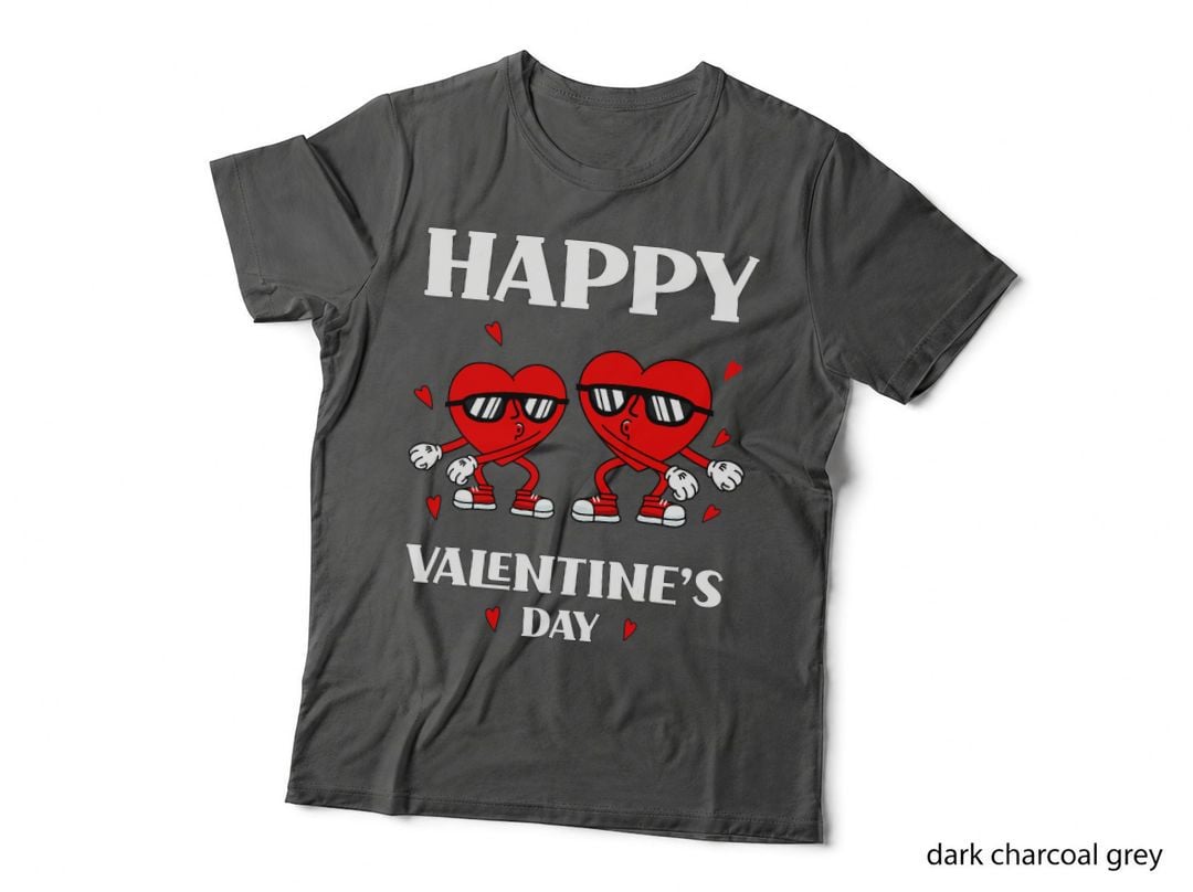 Valentines Day Dabbing Heart Funny Valentine Boys Girls Kids T-Shirt