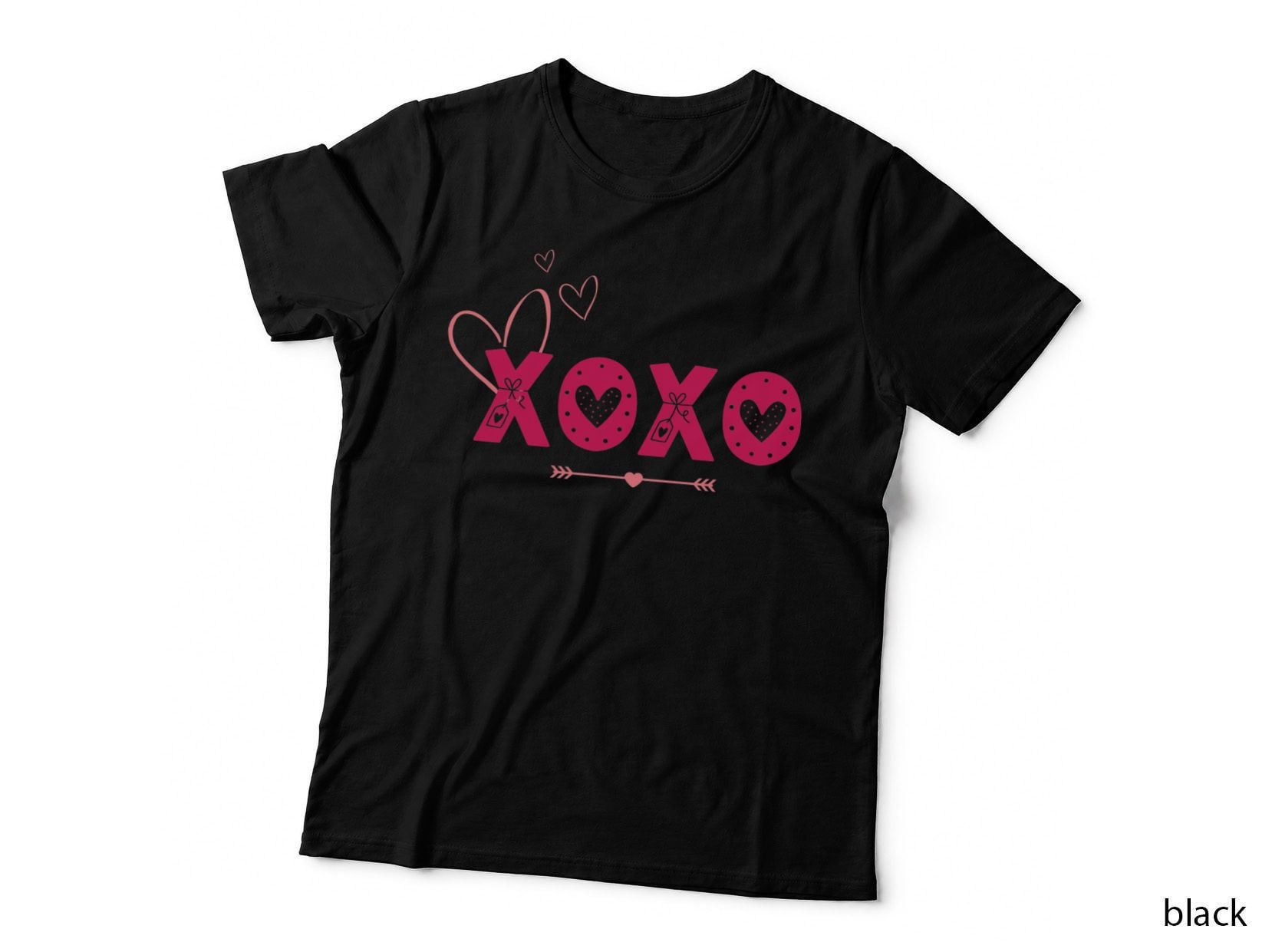 XOXO Pink with Hearts and Arrow Sweet T-Shirt