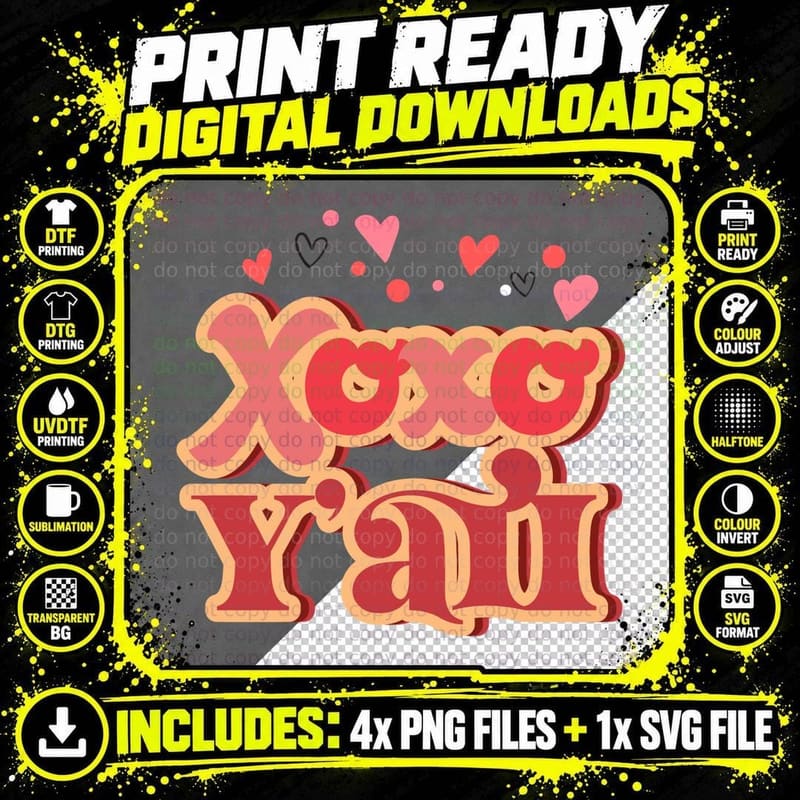 Xoxo You Valentine T-Shirt, XOXO You Retro Bold Text Png SVG Digital Bundle