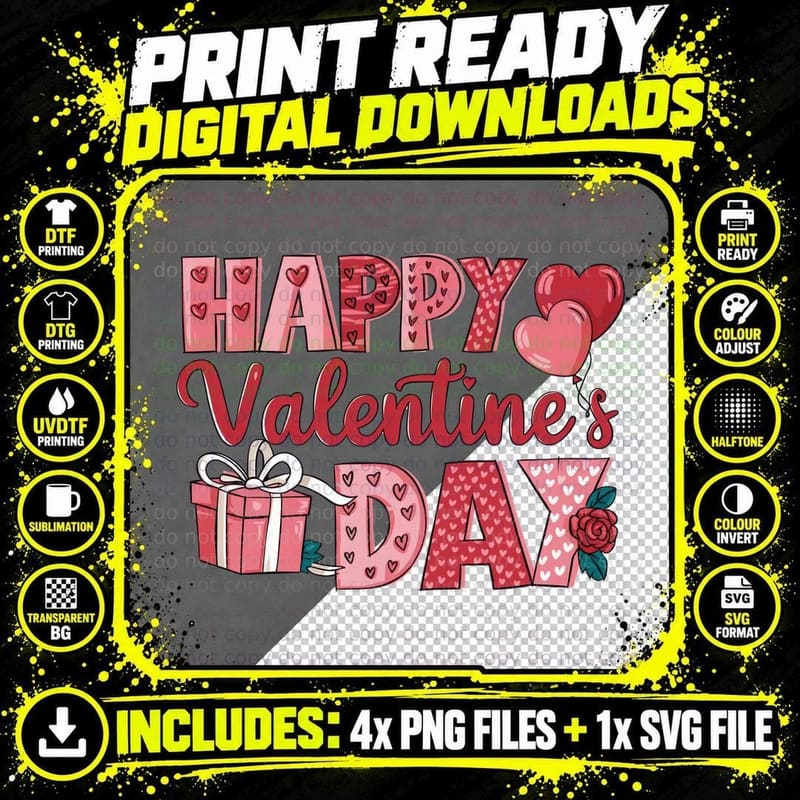 Yeehaw Cowboys XOXO Howdy Valentine T-Shirt Png SVG Digital Bundle