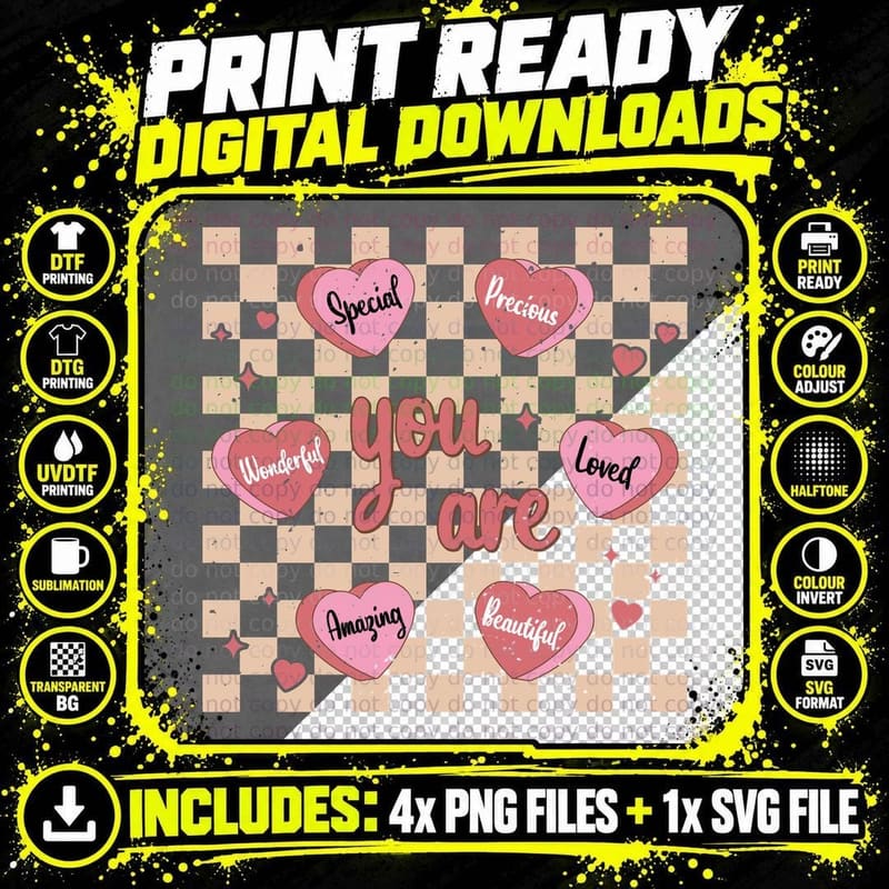 You Are Special to Me Valentine T-Shirt Png SVG Digital Bundle
