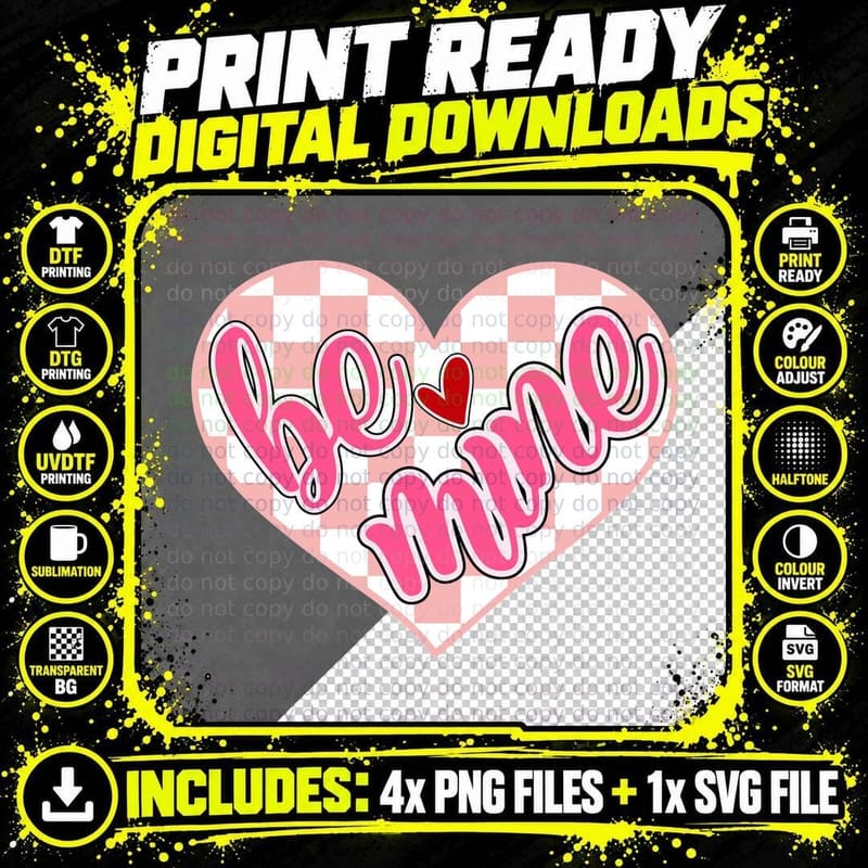 Youuuu Valentine T-Shirt, Checkered Heart Shaped Design Png SVG Digital Bundle