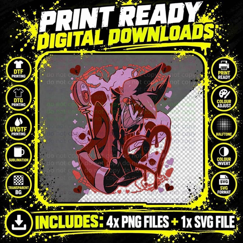 Alastor Valentines Day - Hazbin Hotel Essential T-Shirt Png SVG Digital Bundle