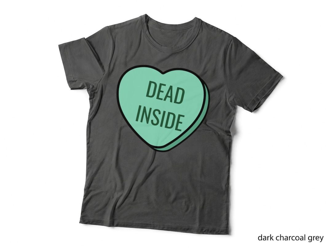 Anti Valentines Day Shirt Dead Inside Heart Valentines Day T-Shirt