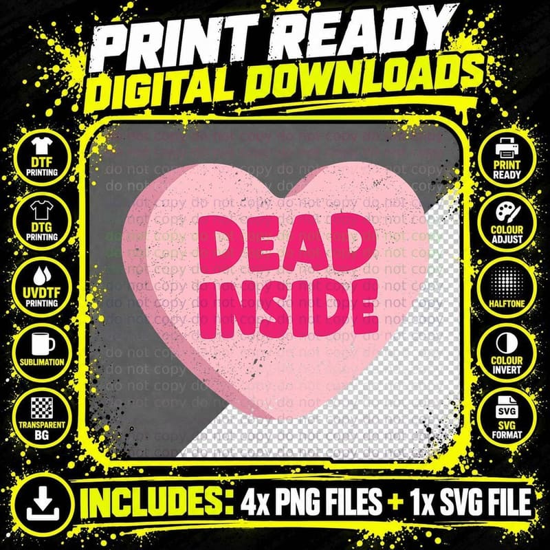 Anti Valentines Day Women Men Valentines Candy Heart Png SVG Digital Bundle