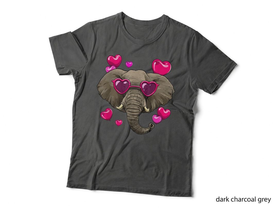 Elephant Valentines Day Zoo Safari Keeper Animal Wildlife T-Shirt