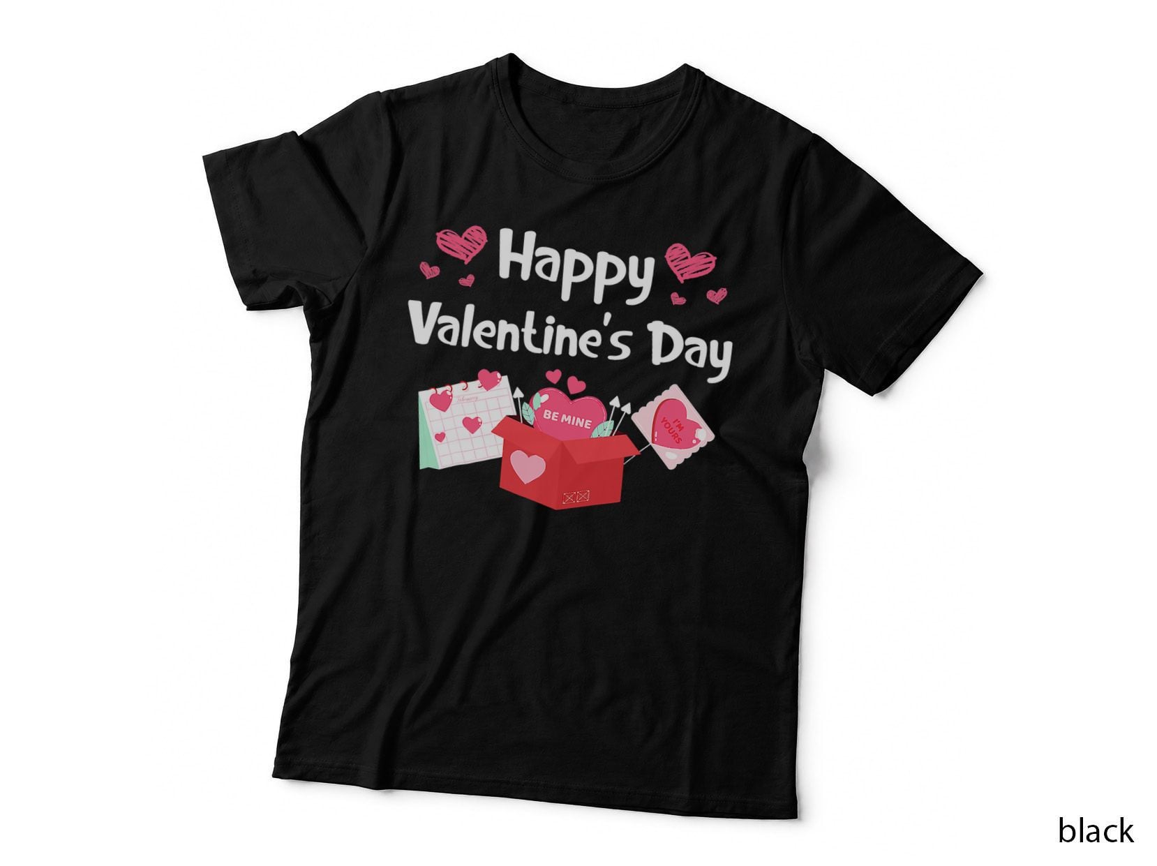 Happy Valentines Day Be Mine Cute Hearts V Day Pajama T-Shirt