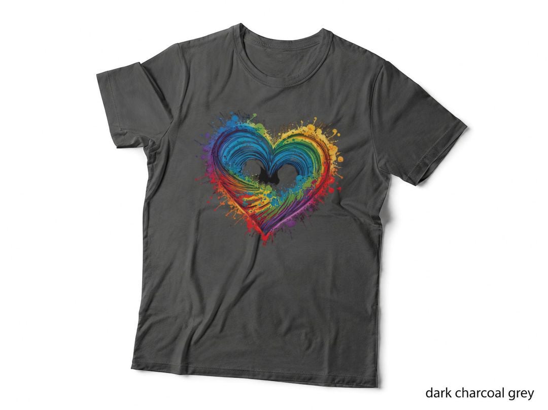 Kids Tie Dye Heart Valentines Day Graphic Girls Toddler Boys T-Shirt