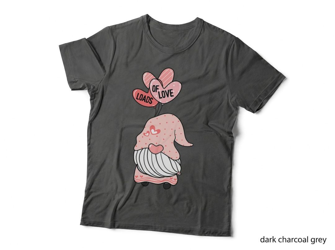 Loads of Love Valentines Day Cute Gnome Heart Boys Girls T-Shirt