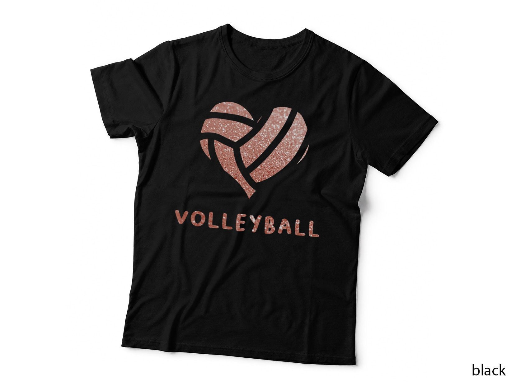 Rose Pink Ball Heart Volleyball Valentines Day Sport T-Shirt