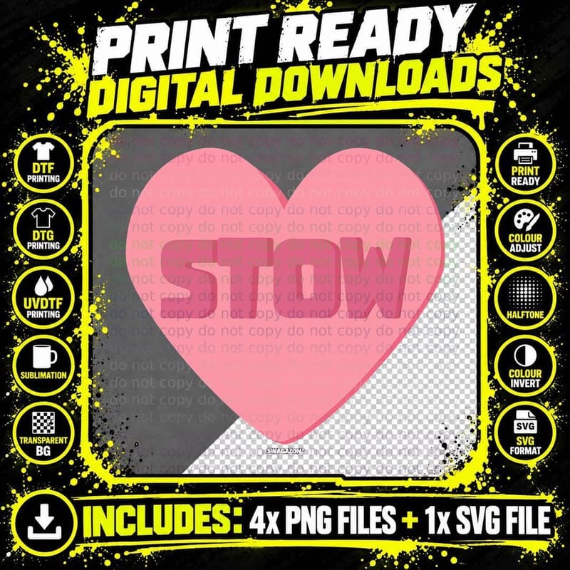 Valentines Day Candy Heart Stow Coworker Swagazon Png SVG Digital Bundle