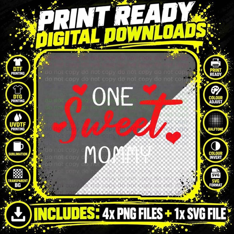 Valentines Day for Mommy Matching Family T-Shirt Png SVG Digital Bundle
