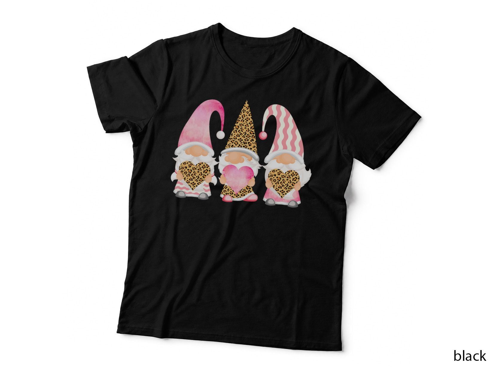 Valentines Gnomes Cute Leopard Print Gnome T-Shirt