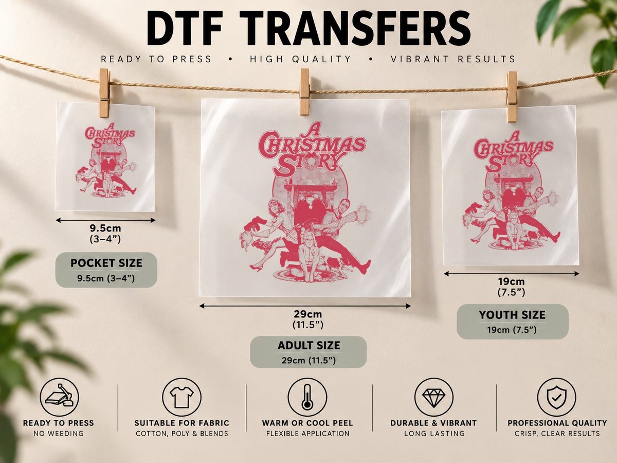 A Christmas Story Vintage Poster DTF Transfer Iron On
