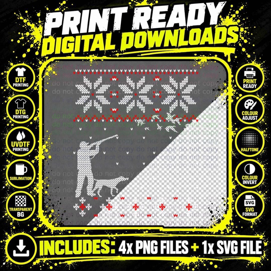 Amazing Cute Funny Duck Hunter Deer Hunting Ugly Png SVG Digital Bundle