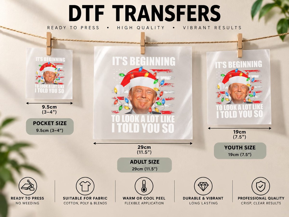 Christmas It's Beginning to Look a Lot Like I Told You So DTF Transfer Iron On