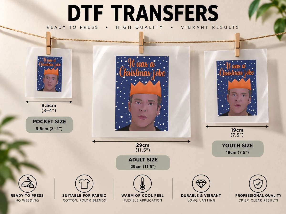 Christmas Joke Jez Peep Show Card, Holiday Humor, Christmas DTF Transfer Iron On