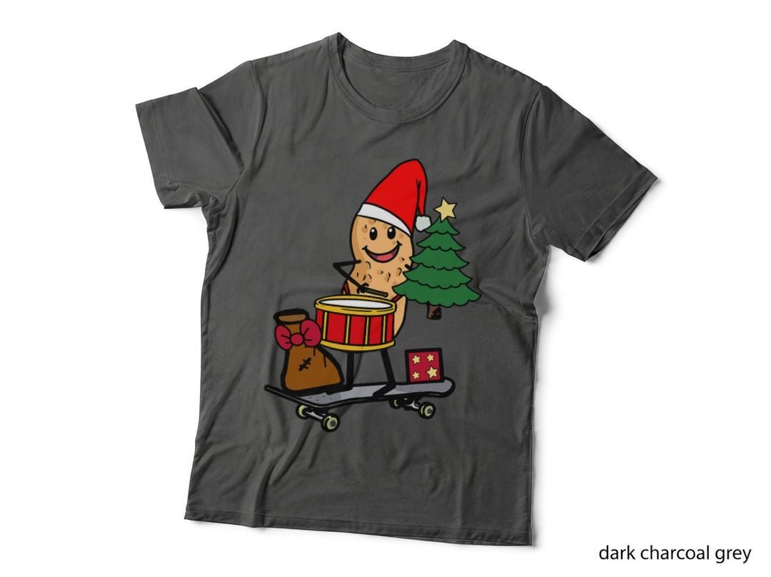 Christmas Peanut Merry Kids Skateboard Christmas Tree T-Shirt