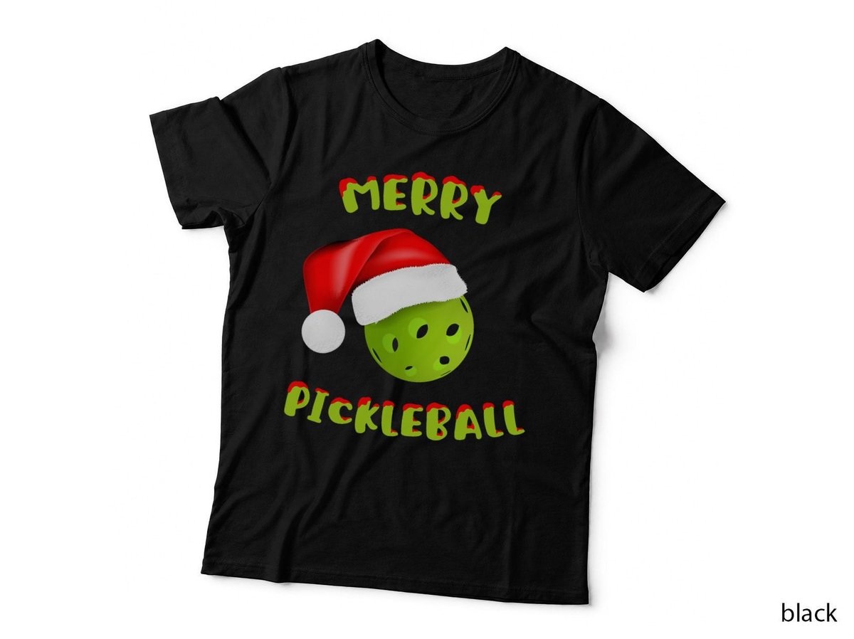 Christmas Pickleball Santa Hat Pickleball Player Winter Dink T-Shirt
