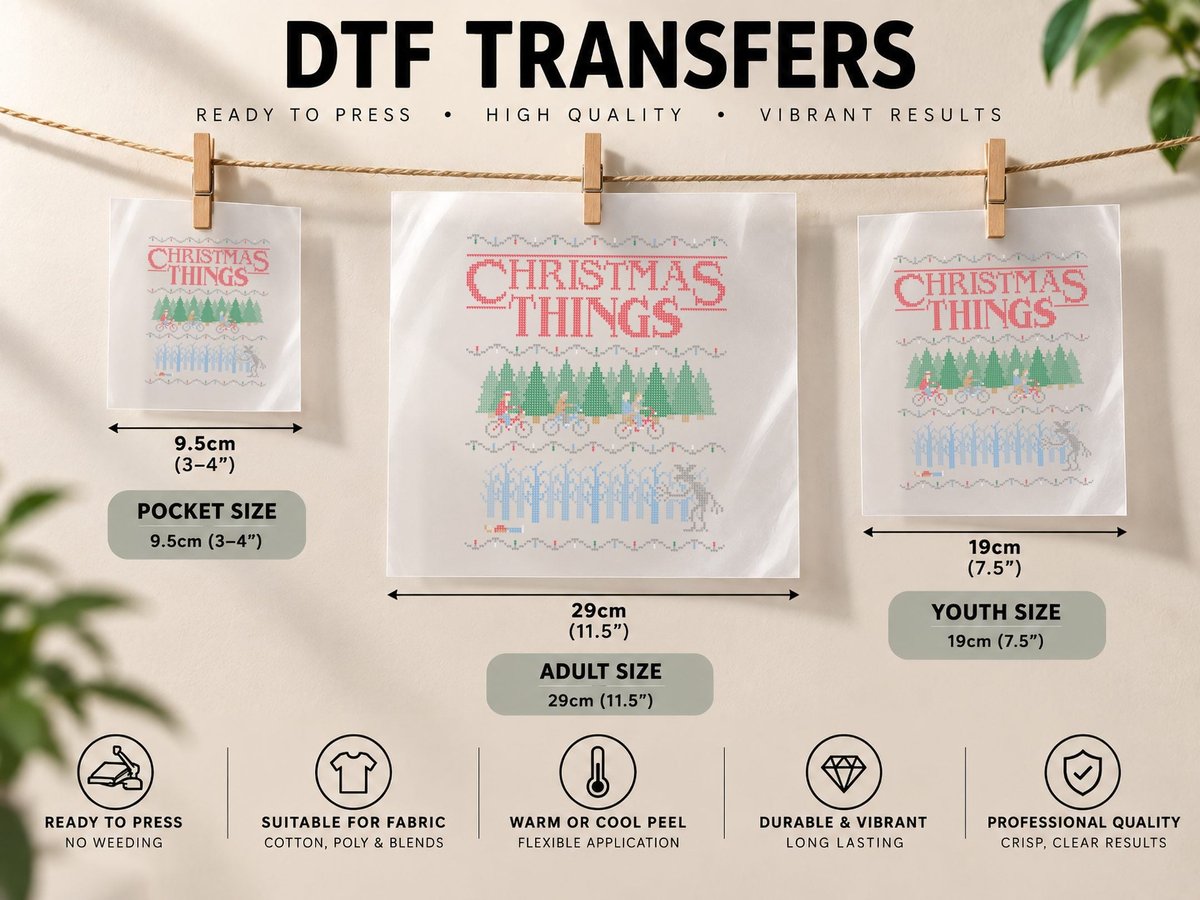 Christmas Things Classic DTF Transfer Iron On