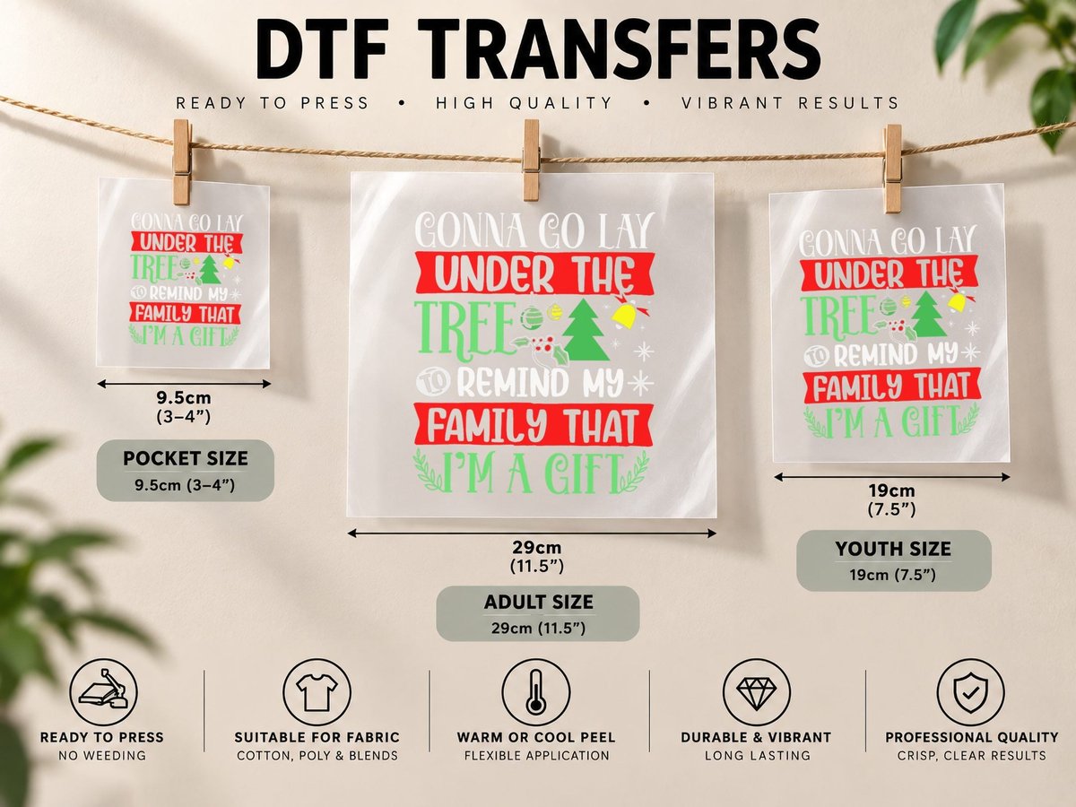 Christmas Tree Funny Christmas DTF Transfer Iron On