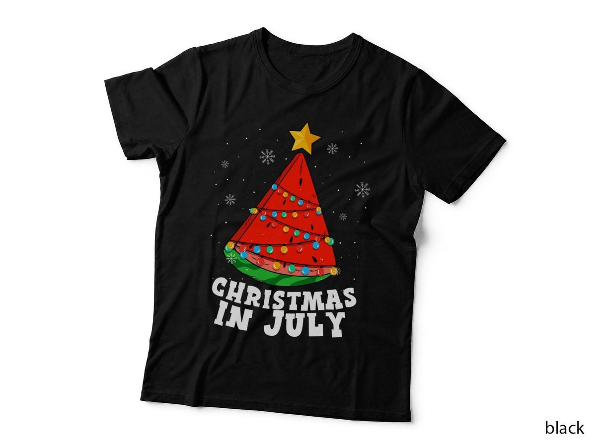 Christmas in July Watermelon Tree Summer Vacation T-Shirt