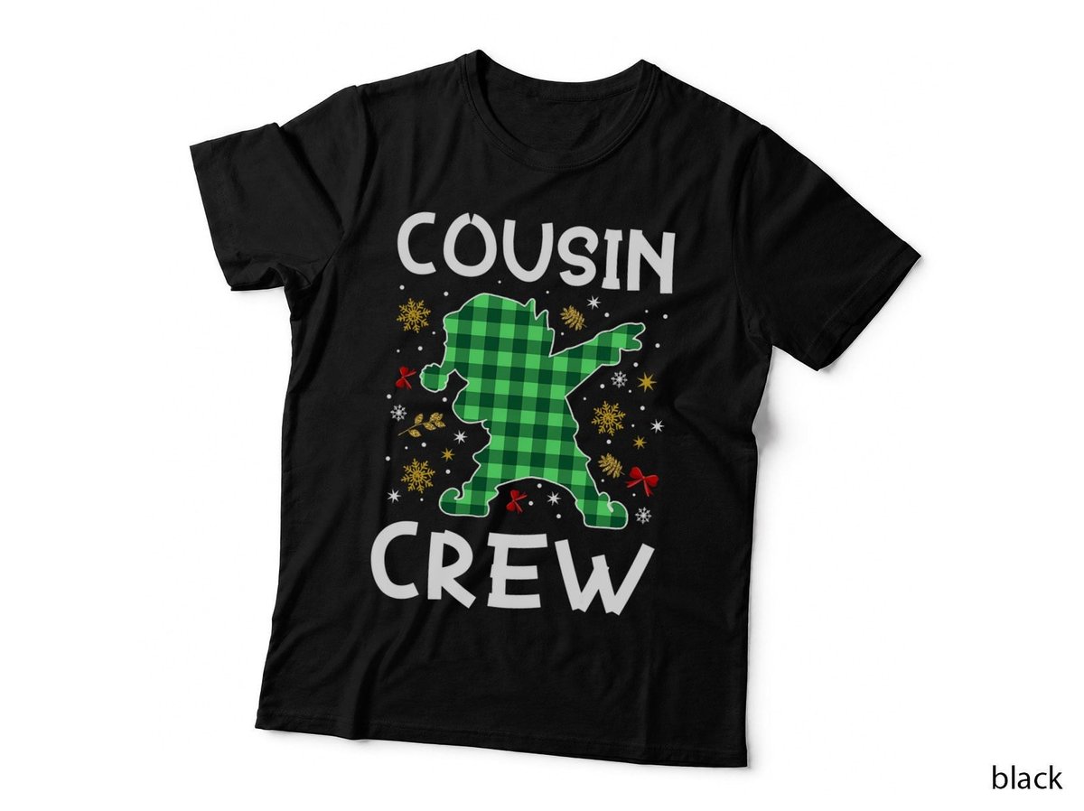 Cousin Crew, Funny Santa Dabbing Matching Family Christmas T-Shirt