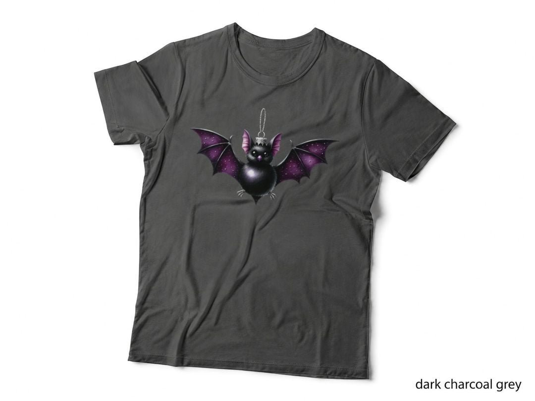 Cute Gothic Bat Ornament Purple Wings Dark Christmas T-Shirt