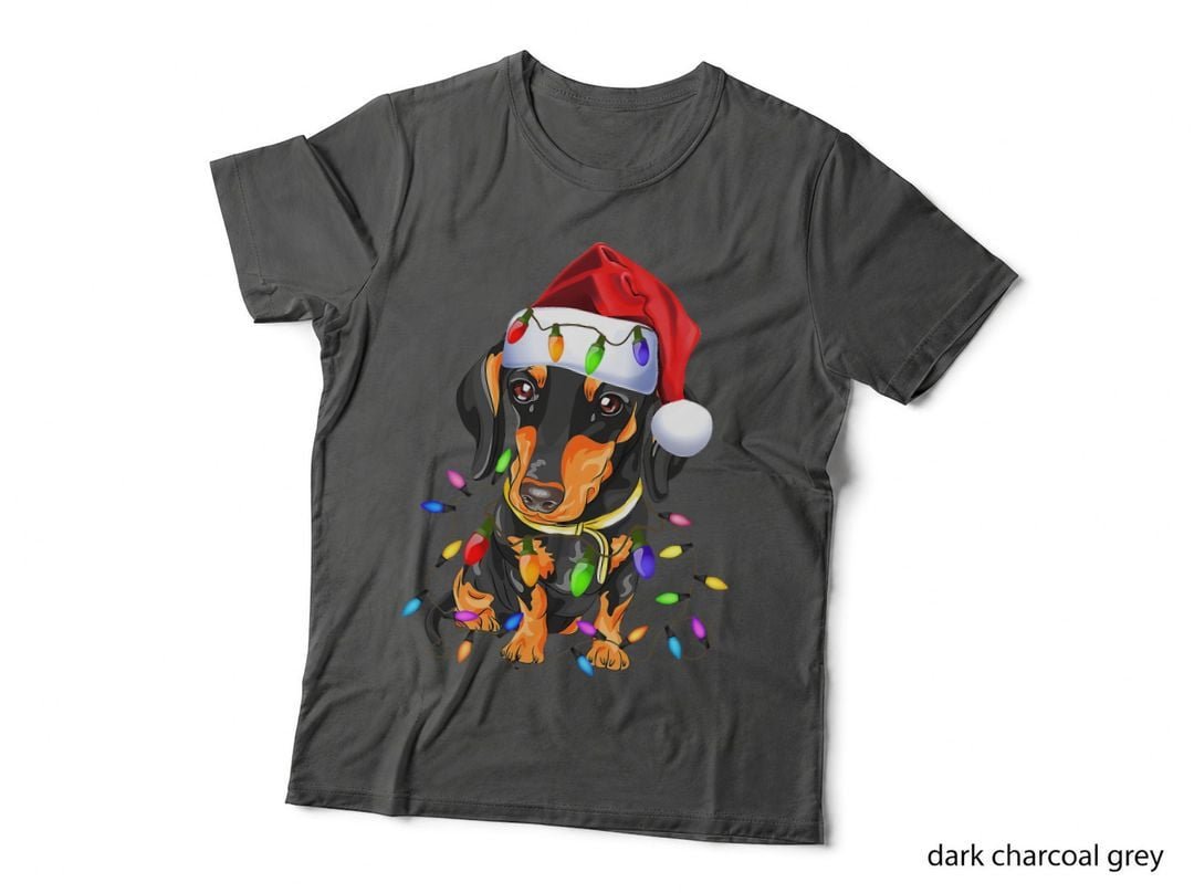 Dachshund Christmas Loves Led Gifts Cute Dog Lovers T-Shirt