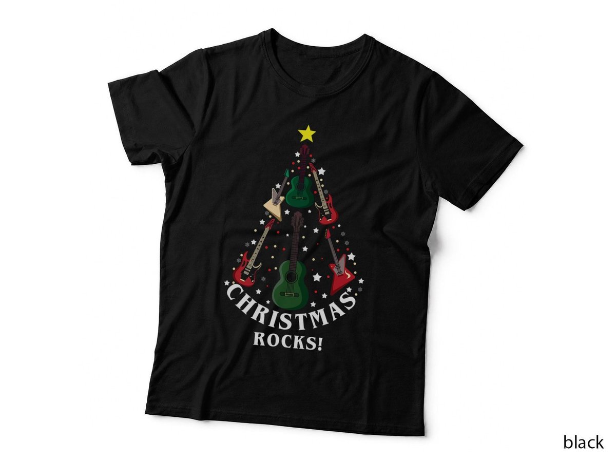 December Christmas Rocks Guitar Rocker Music Love Christmas T-Shirt