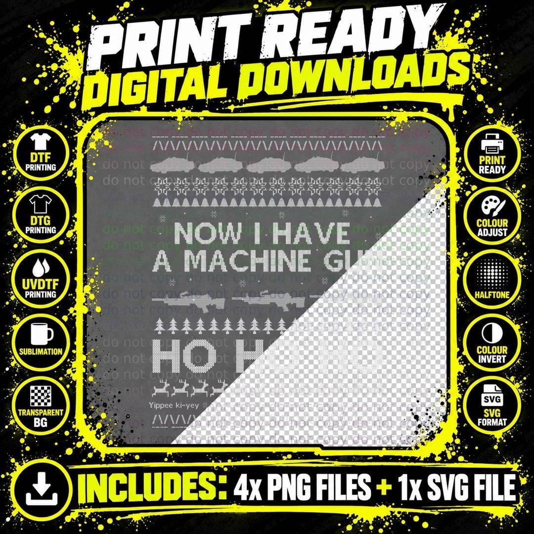 Die Hard - Christmas Jumper Sweater T-Shirt Png SVG Digital Bundle