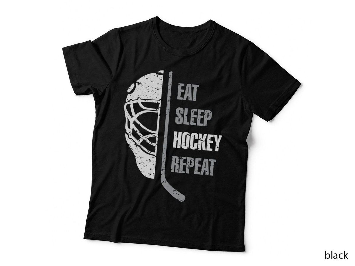 Eat Sleep Hockey Repeat Christmas Forn Adult Hockey T-Shirt