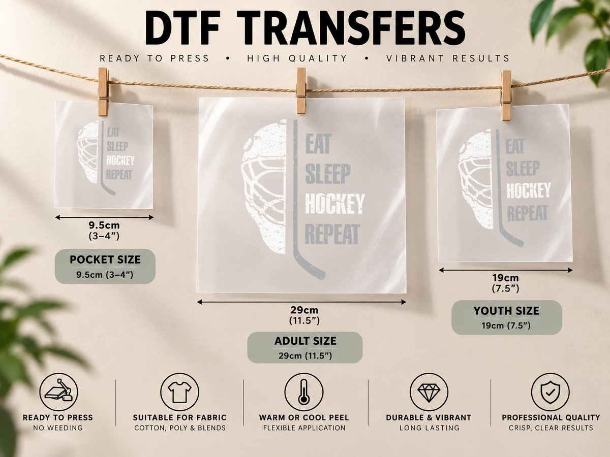 Eat Sleep Hockey Repeat Christmas Forn Adult Hockey DTF Transfer Iron On