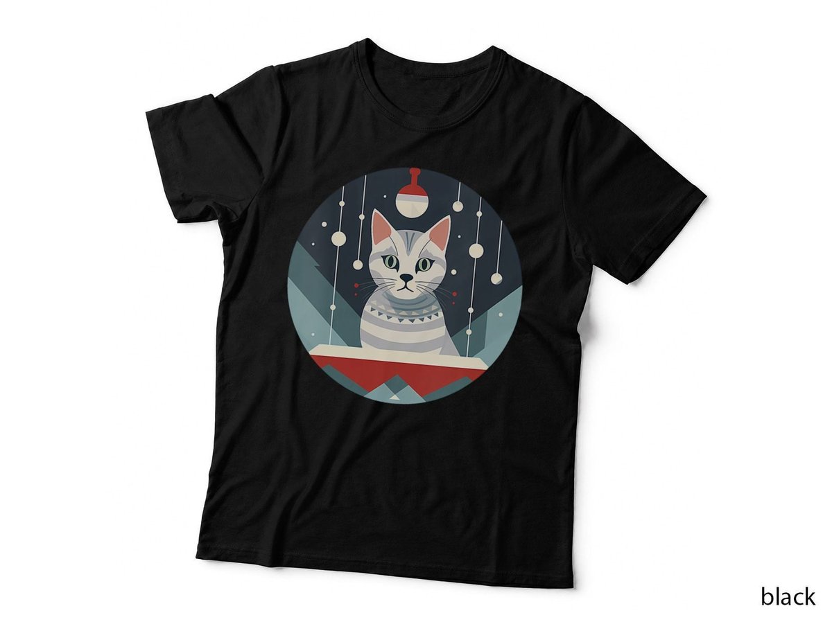 Egyptian Mau Cat, Christmas Ornament, Love Cats, Xmas T-Shirt