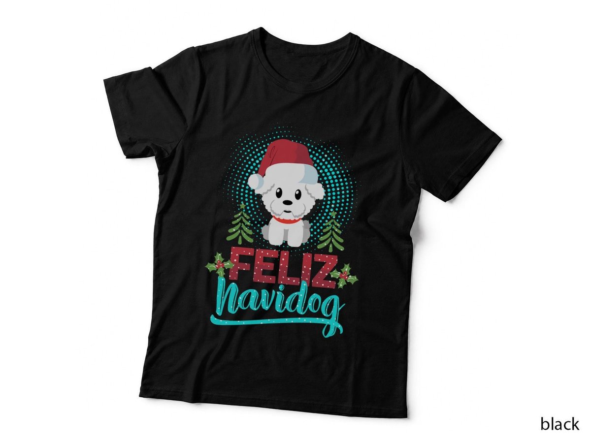 Feliz Navidog Poodle Dog Christmas Tree Christmas Gift T-Shirt
