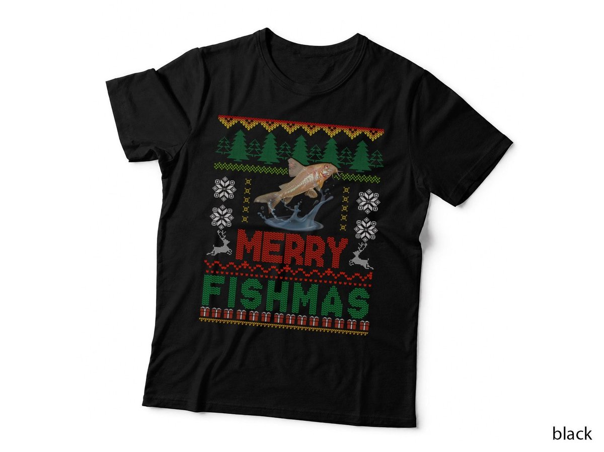 Fish Ugly Christmas Sweater Corydoras Catfish Pajamas T-Shirt