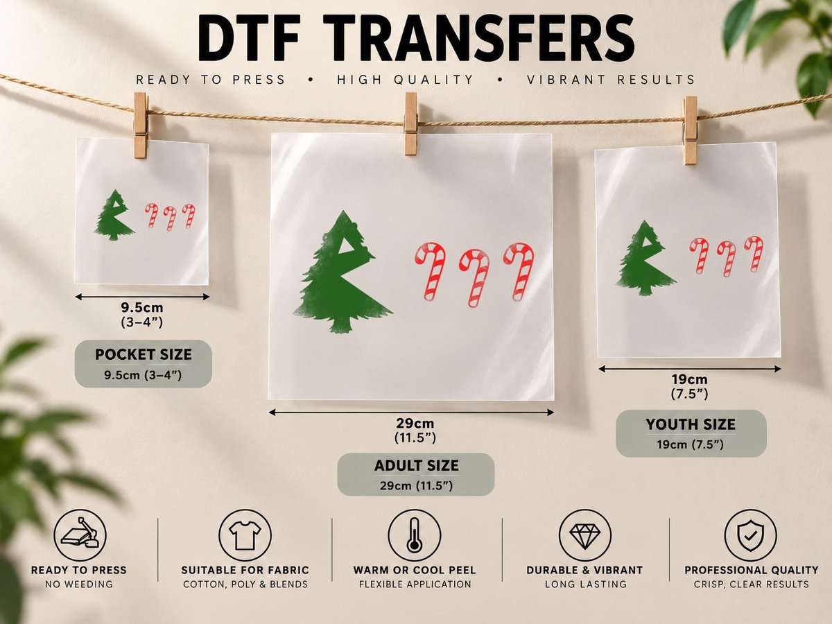 Funny Cute Christmas Tree Eating Candy Cane Humor DTF Transfer Iron On