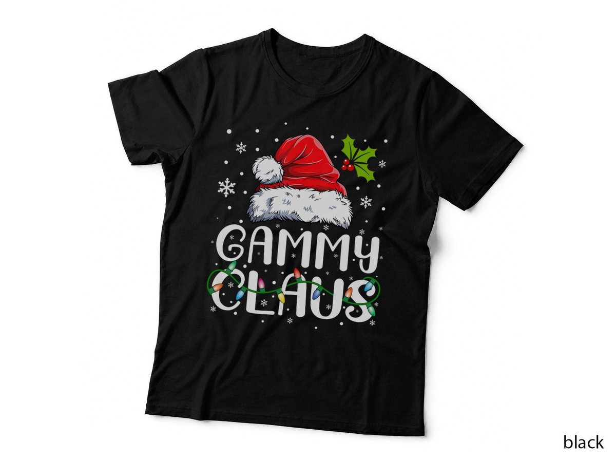 Gammy Claus Xmas Santa Matching Family Christmas Pajamas T-Shirt