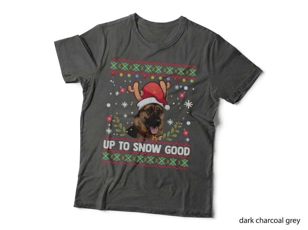 German Shepherd Dog Reindeer Ugly Christmas Sweater Sweatshirt T-Shirt