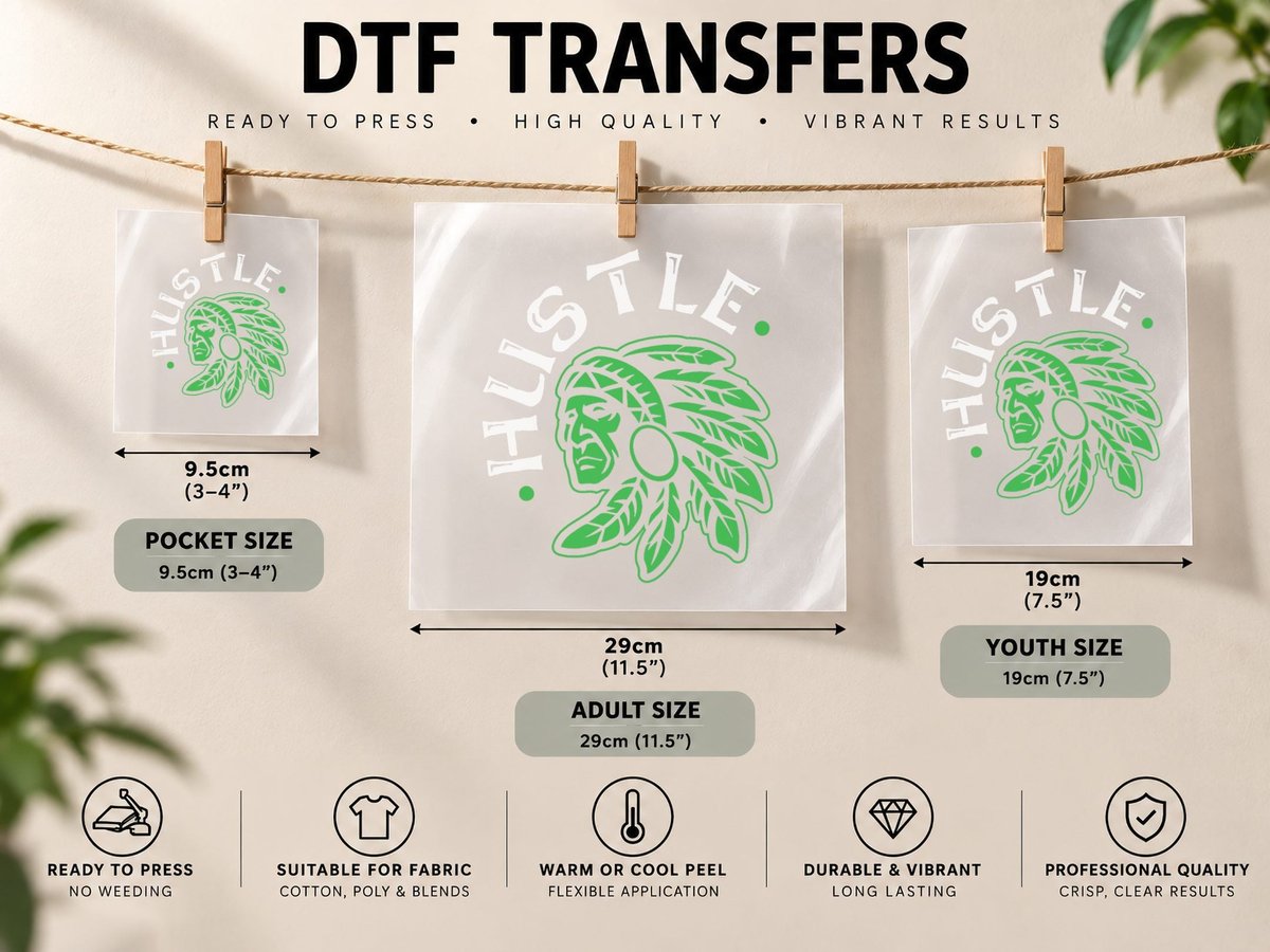 Hustle with Native American Indian Rap Lover Christmas DTF Transfer Iron On
