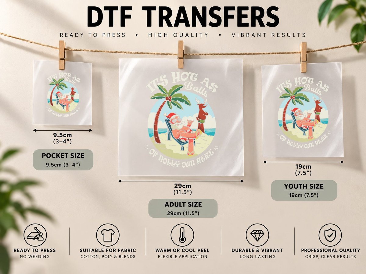 It's Hot as Balls of Holly Out Here for Sommer Christmas DTF Transfer Iron On