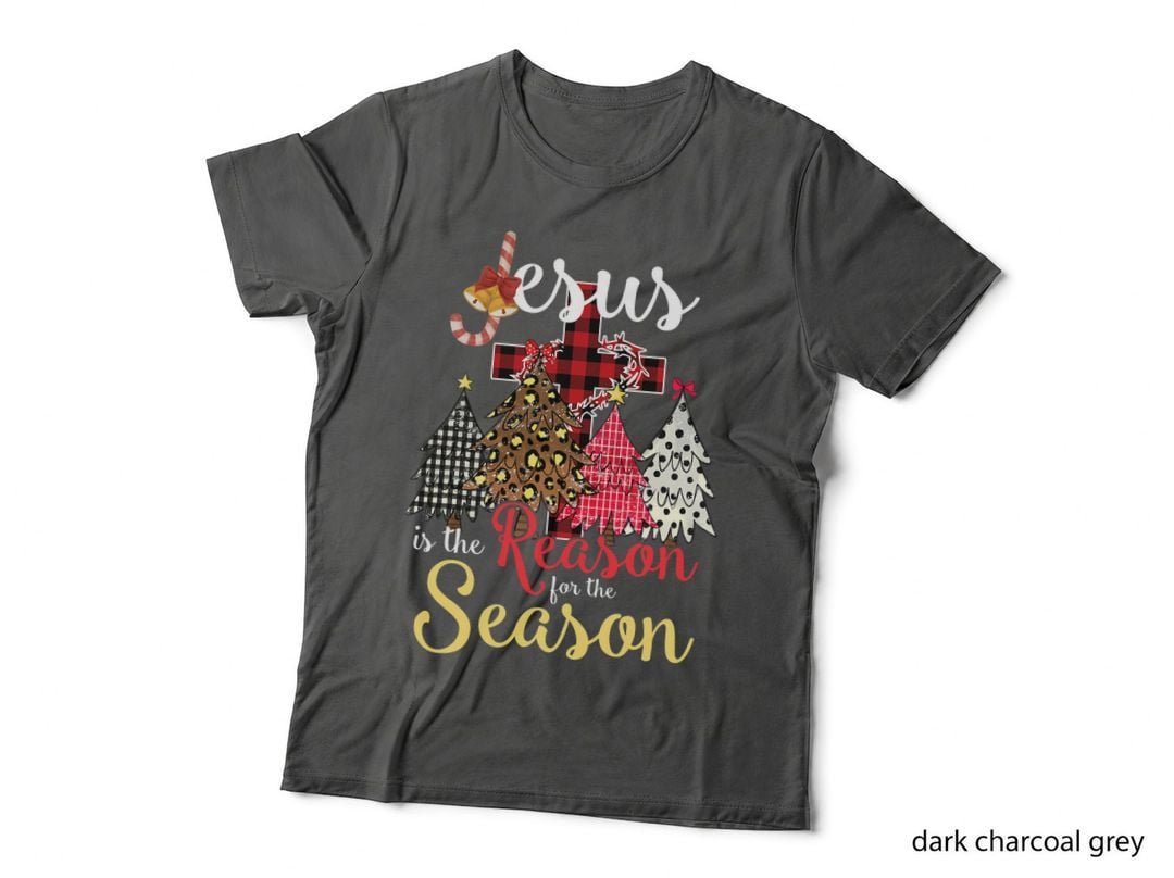 Jesus Is Reason Season Christian Christmas Tree T-Shirt