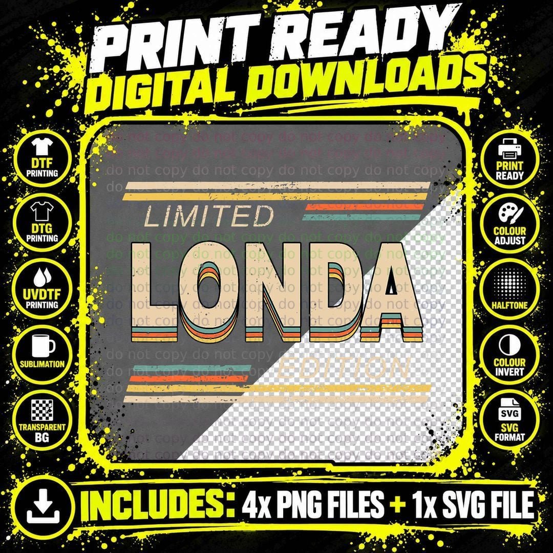 Londa Name Birthday & Christmas T-Shirt Png SVG Digital Bundle