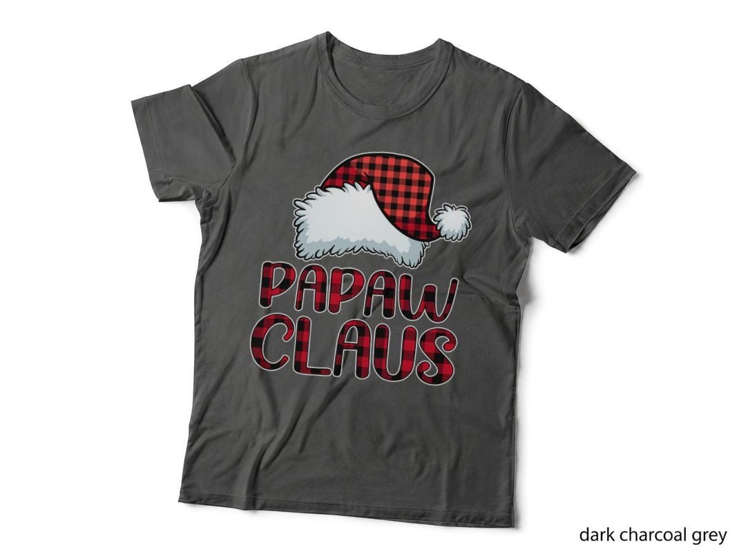 Mens Papaw Claus Shirt Funny Christmas Pajama Family Matching T-Shirt