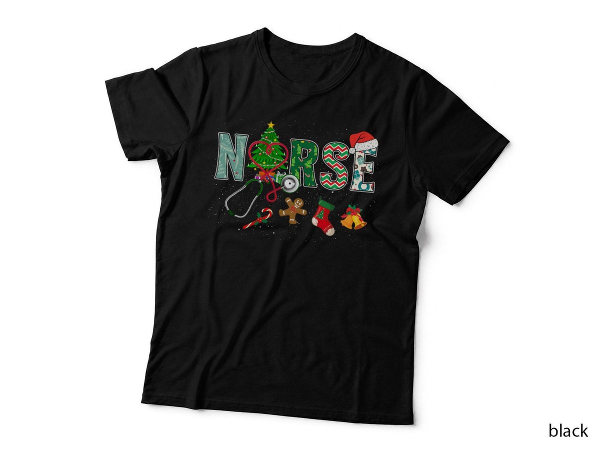 Nurse Rn Stethoscope Christmas Tree Ornaments Decor T-Shirt