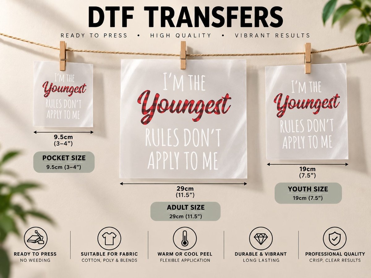 Oldest Child I Make the Rules Funny Matching Christmas DTF Transfer Iron On