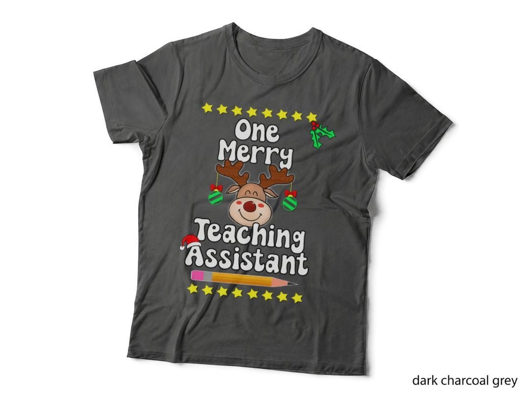 One Merry Teaching Assistant Happy Christmas Educator Jolly T-Shirt
